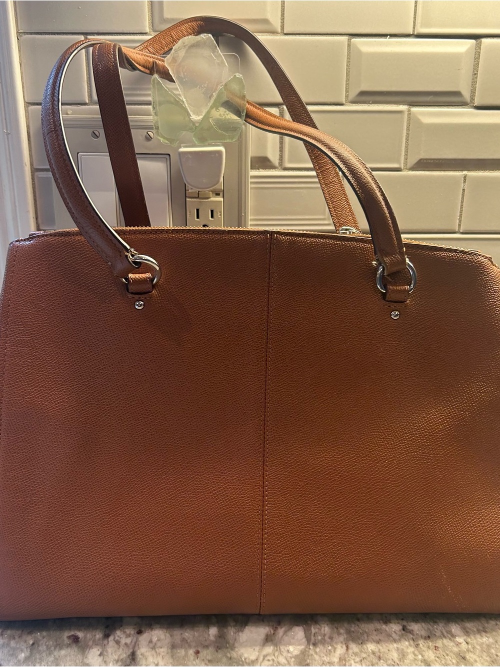 Coach Cognac Leather Satchel - Picture 2 of 3